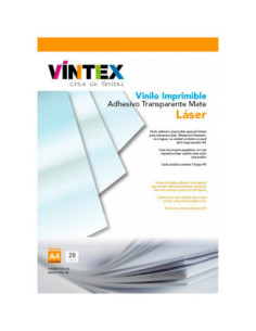 Vinilo Adhesivo Imprimible Transparente Mate - Impresora Láser 2