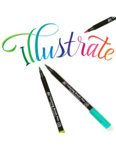 Koi - Rotulador de pincel flexible 12 colores