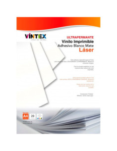Vinilo Adhesivo Imprimible Blanco Mate Ultra-Permanente 2