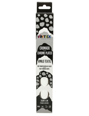 Vinilo textil Cromado Vintex 25cm x 1m