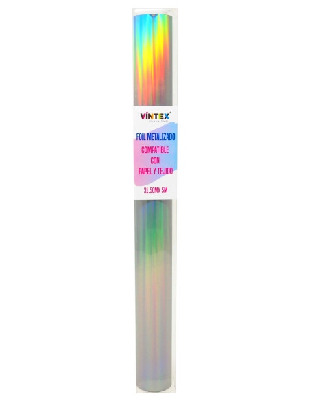 Foil Metalizado para Papel y Tejido 30cm x 5m Vintex