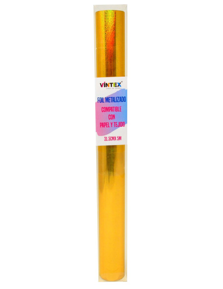 Foil Metalizado para Papel y Tejido 30cm x 5m Vintex