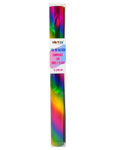 Foil Metalizado para Papel y Tejido 30cm x 5m Vintex