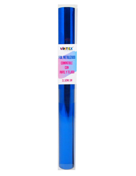 Foil Metalizado para Papel y Tejido 30cm x 5m Vintex