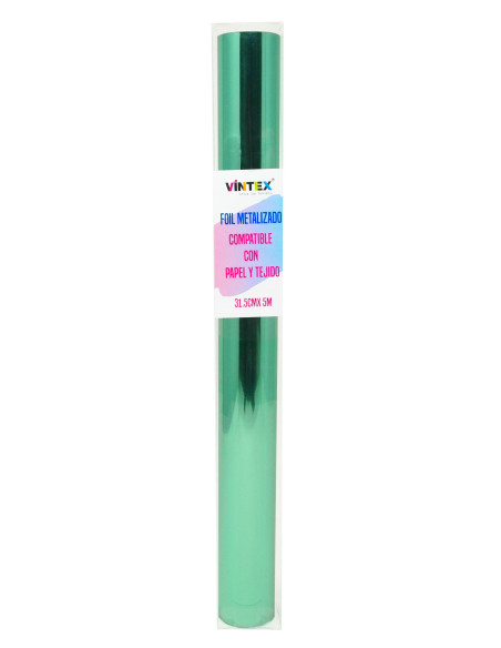 Foil Metalizado para Papel y Tejido 30cm x 5m Vintex