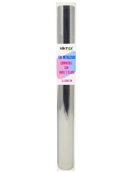 Foil Metalizado para Papel y Tejido 30cm x 5m Vintex