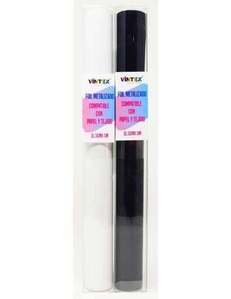 Foil Metalizado para Papel y Tejido 30cm x 5m Vintex