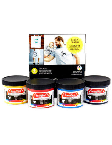 Kit de 4 tintas para serigrafía en...